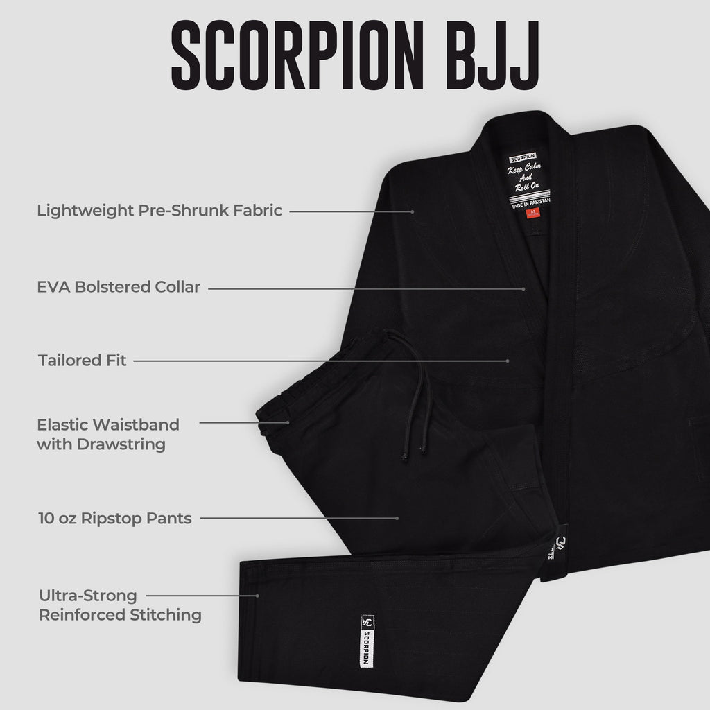 Scorpion Essential 1.0 BJJ Gi - Black