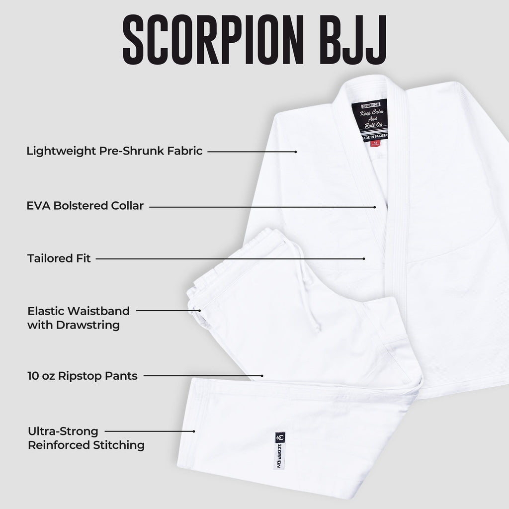 Scorpion Essential 1.0 BJJ Gi - White